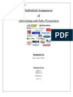 Individual Assignment of Advertising and Sales Promotion: Submitted To