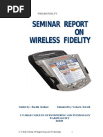 Wireless Fidelity: Guided By: Hardik Kothari Submitted By: Yesha K. Trivedi