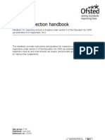 Handbook For School Inspection From September 2012