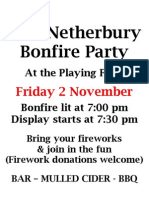 Bonfire Party Poster 2012