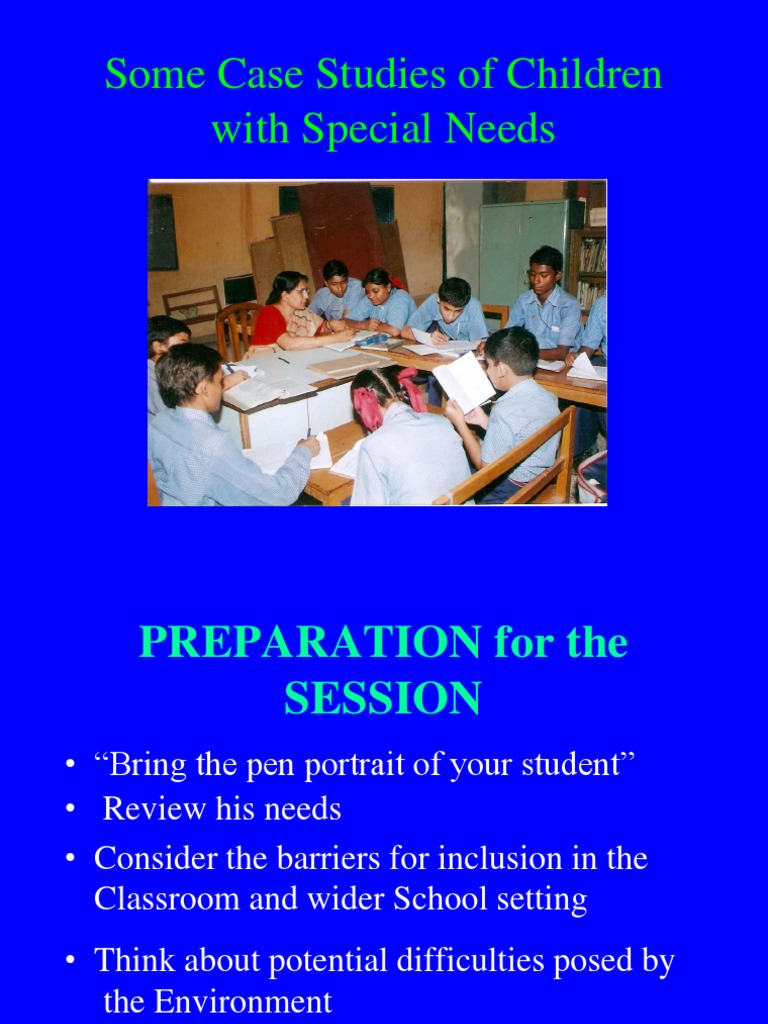 Case Study of a Special Child | PDF | Special Education | Inclusion ...