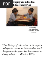 Developing An Individual Education Plan