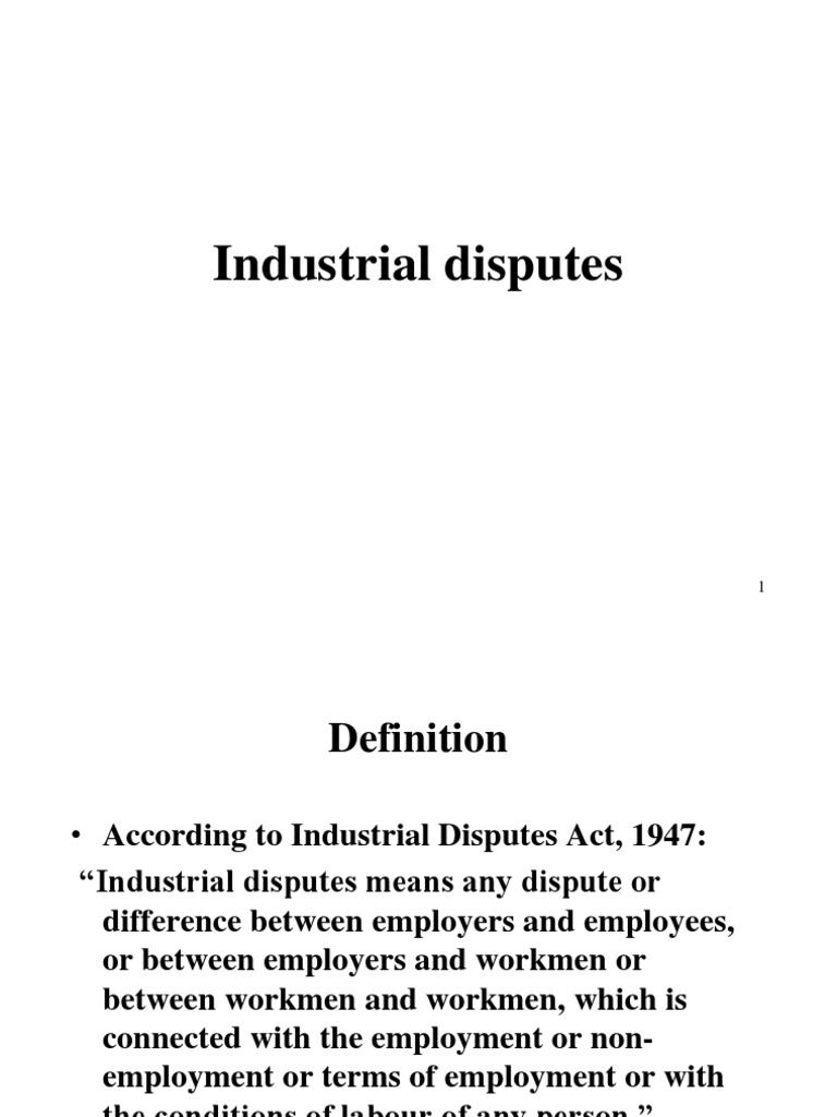 Understanding the Causes and Impacts of Industrial Disputes PDF Trade Union Strike Action