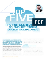 Top Five Tips for Contractors to Ensure Storm Water Compliance