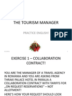 The Tourism Manager. Practice English