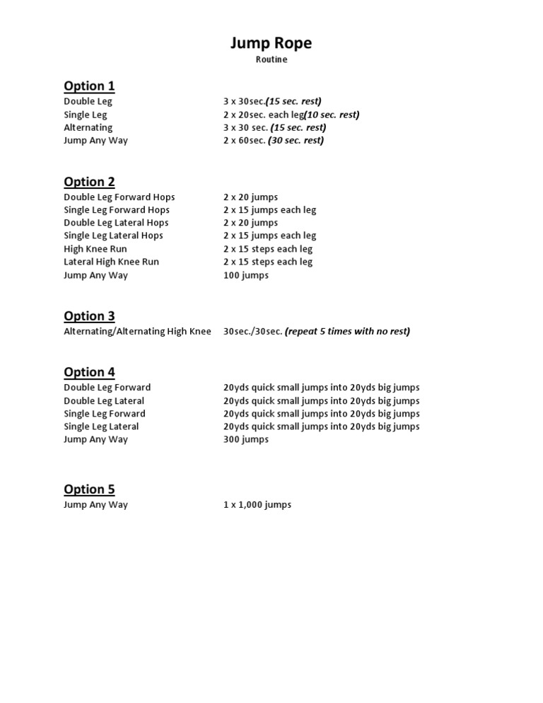 Effective Jump Rope Workout Routine | PDF | Teaching Methods & Materials