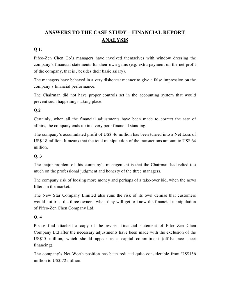 Case study 329 audit report essay picture