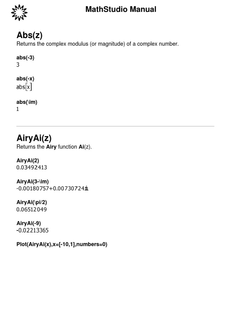 Math Studio | PDF