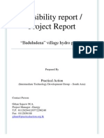 Baduludena Village Hydro Project Report