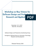 Workshop on New Visions for Software Design and Productivity - Research and Applications