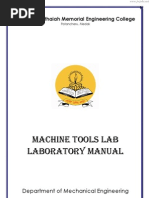 Download Machine Tools LabManual JWFILES by Prem Shankar SN105817685 doc pdf