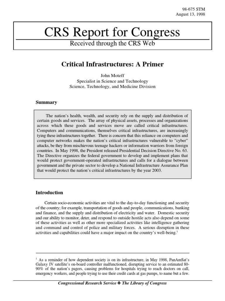 Critical Infrastructures - A Primer | PDF | Computer Security | Security