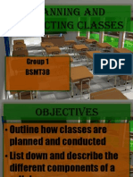 Planning and Conducting Classes