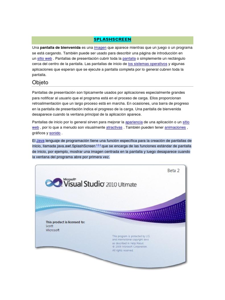 Splash Screen | PDF