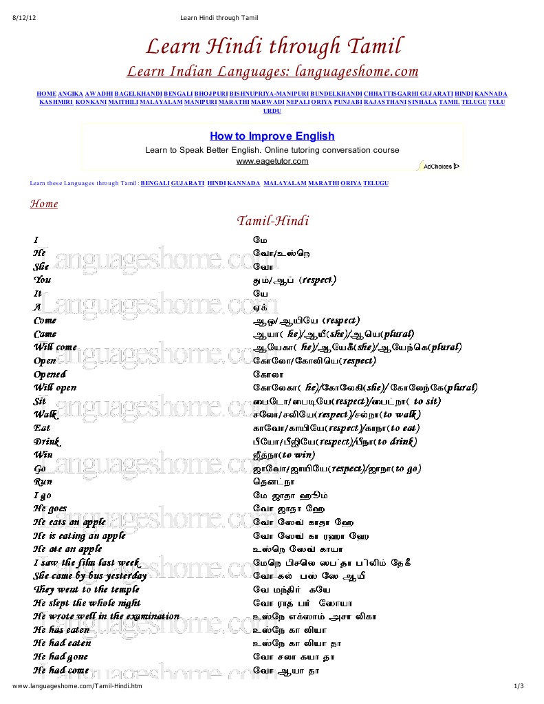 Tamil book list