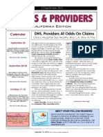 Payers & Providers California Edition – Issue of September 13, 2012