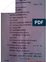 Soil & Foundation Engineering Question Paper(Civil Engg. Diploma Delhi Polytechnic)