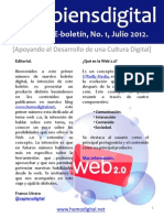 @sapiensdigital, E-Boletin, No. 1, Apoyando El Desarrollo de Una Cultura Digital