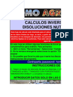 Calculo Inverso de Soluciones Nutritivas (Macronutrientes) .Version Corregida A 18-02-2012