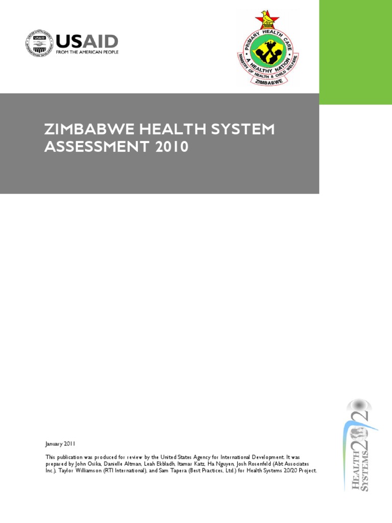 Zimbabwe Health System Assessment2010 Health System Zimbabwe