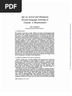 Cummins 1981 Age On Arrival and Immigrant Second Language Learning in Canada