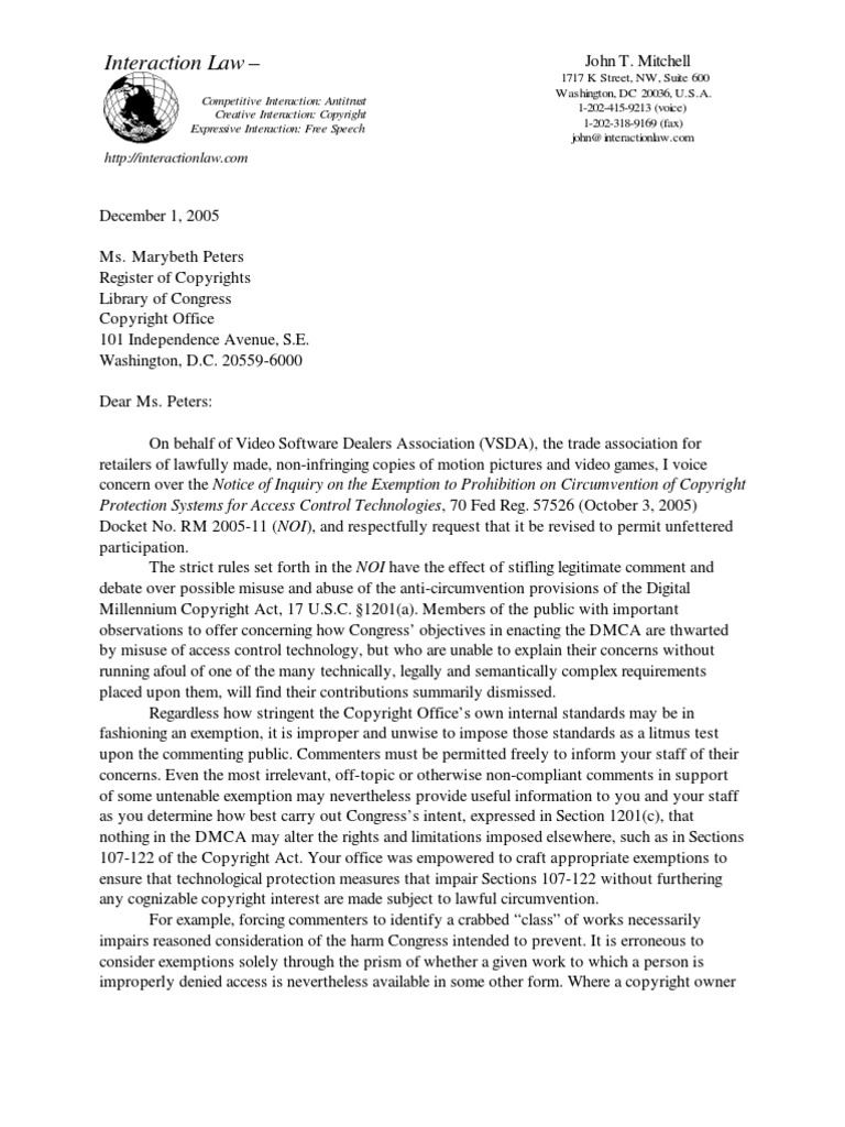 US Copyright Office: Mitchell Vsda | PDF | Computers