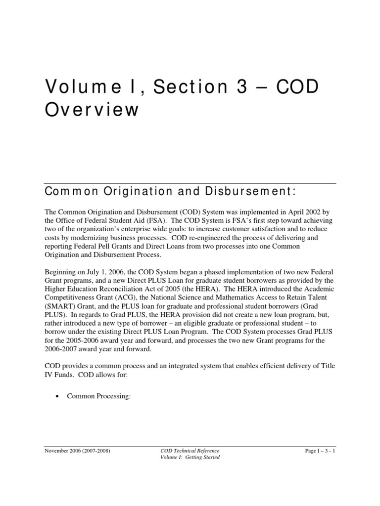COD System Overview and Implementation | PDF | Business