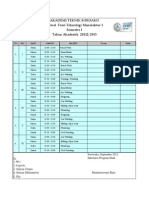 Jadwal Kuliah Teori Semester Gasal 2012-2013 Tingkat I TM