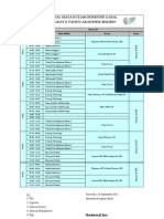 Jadwal Kuliah Teori Semester Gasal 2012-2013 Tingkat II