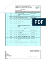 Jadwal Kuliah Teori Semester Gasal 2012-2013 Tingkat II TPM