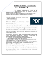 Criterios de Ordenamiento y Codificacion de La Informacion