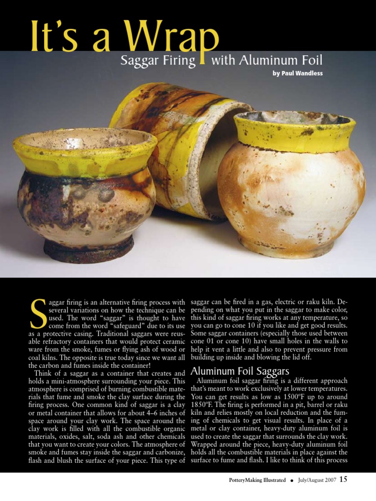 Saggar Firing Paul Wandless PDF Pottery Sodium Carbonate