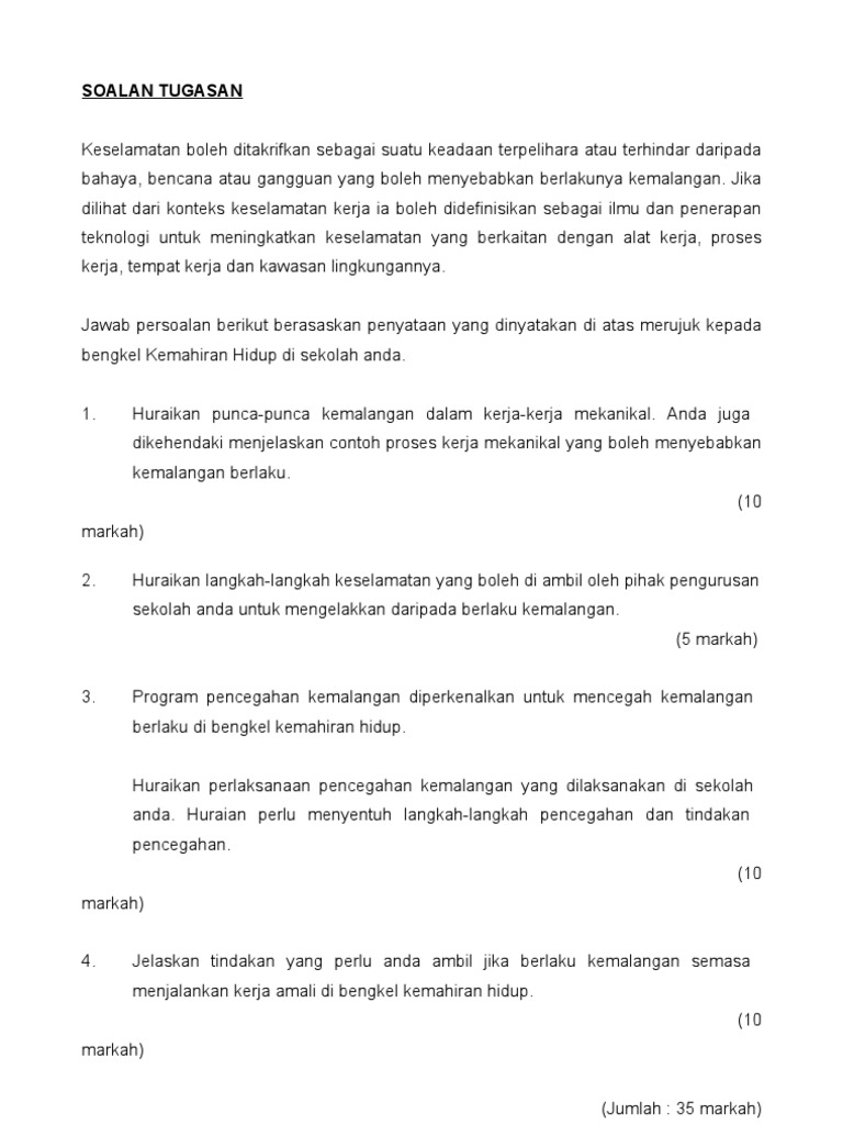 Asigment K Hidup Sem 1 Pdf