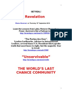 Revelation Thursday Get Real 13th September2012