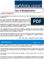 Properties of Multiplication