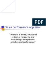 Sales Performance Appraisal
