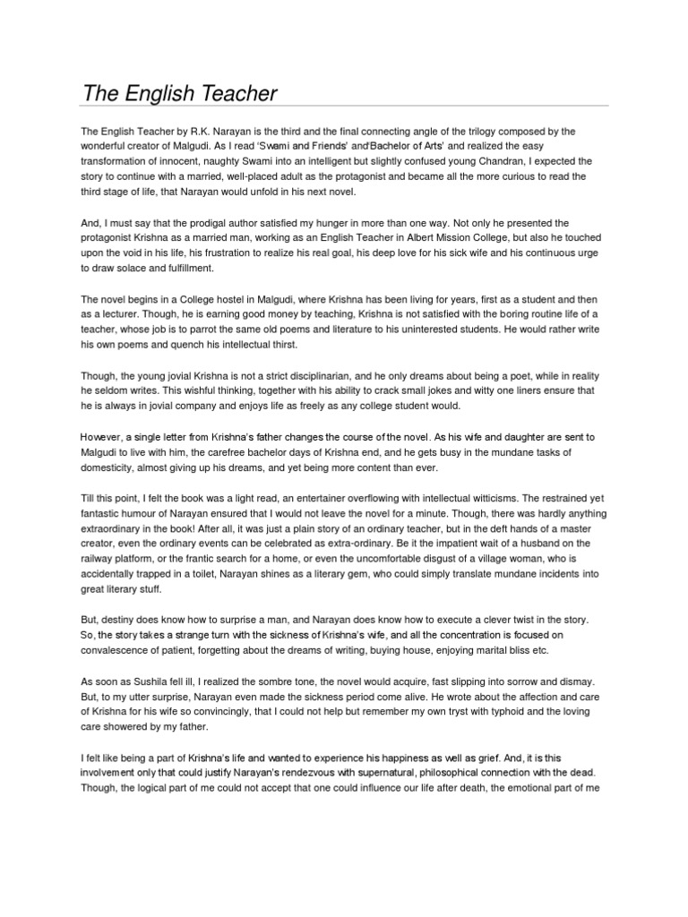 The English Teacher Soul Fiction Literature - 