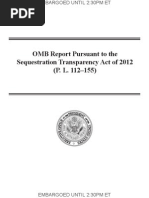 Omb Sequestration Report