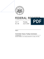 Commodity Futures Trading Commission: Vol. 77 Thursday, No. 139 July 19, 2012