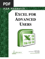 2010 Excel Advanced Manual As of March 2010