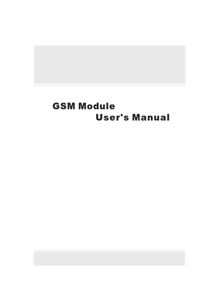 GSMAE User'S Manual | PDF | Gsm | Telecommunications Engineering