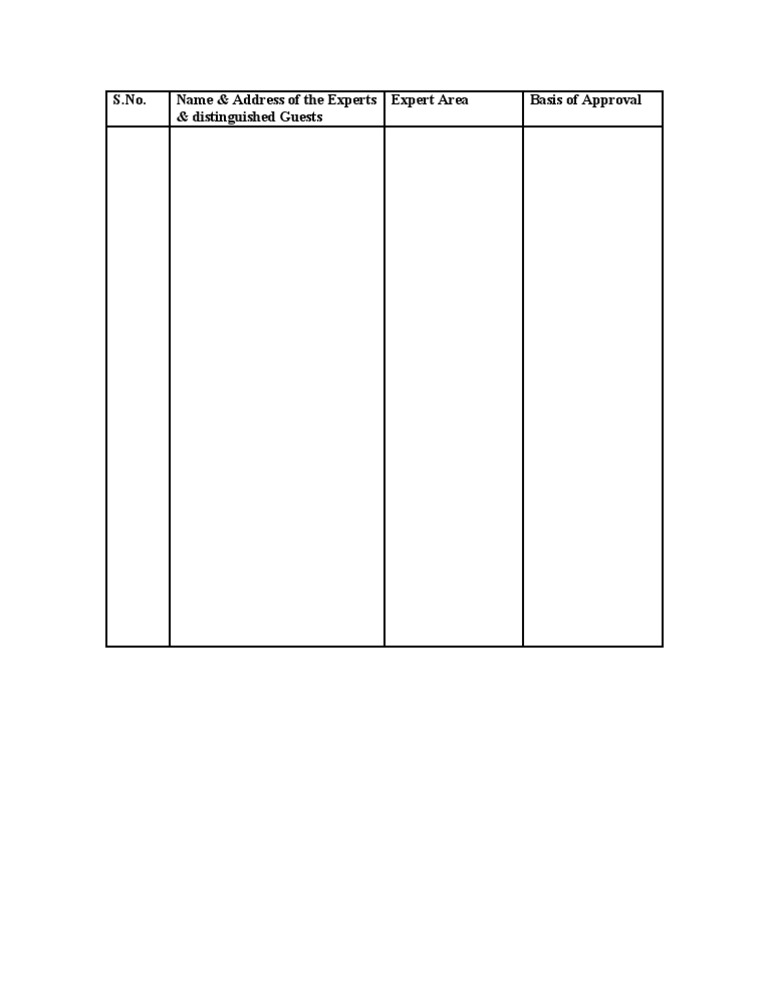 Expert Lecture Form | PDF