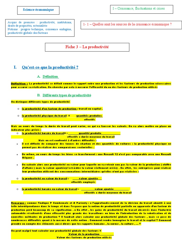 Dissertation sources de la croissance economique picture