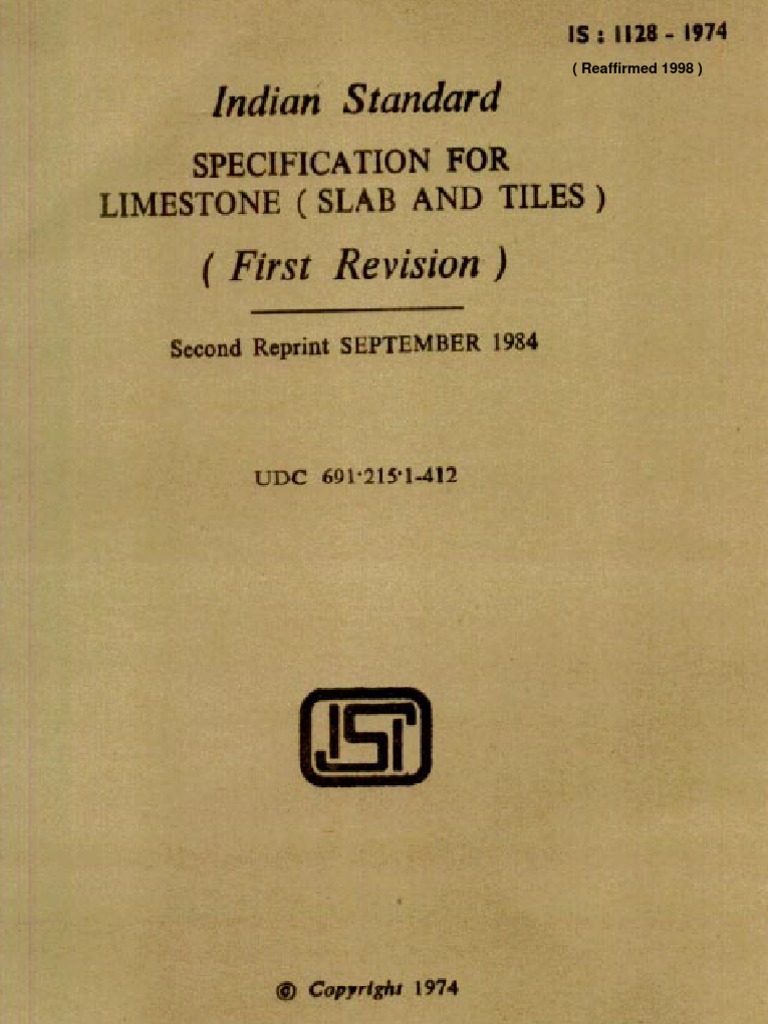 Is 1128-1974 | PDF | Engineering Tolerance | Randomness