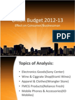 Union Budget 2012-13