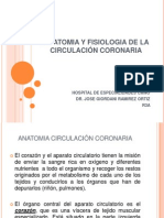 Anatomia y Fisiologia de La Circulación Coronaria