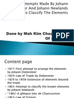 Attempts Made by Johann Dobereiner and Johann Newlands