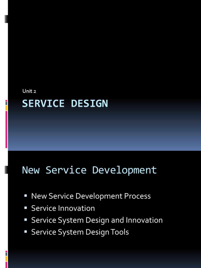 Service Design | PDF | Business | Finance & Money Management