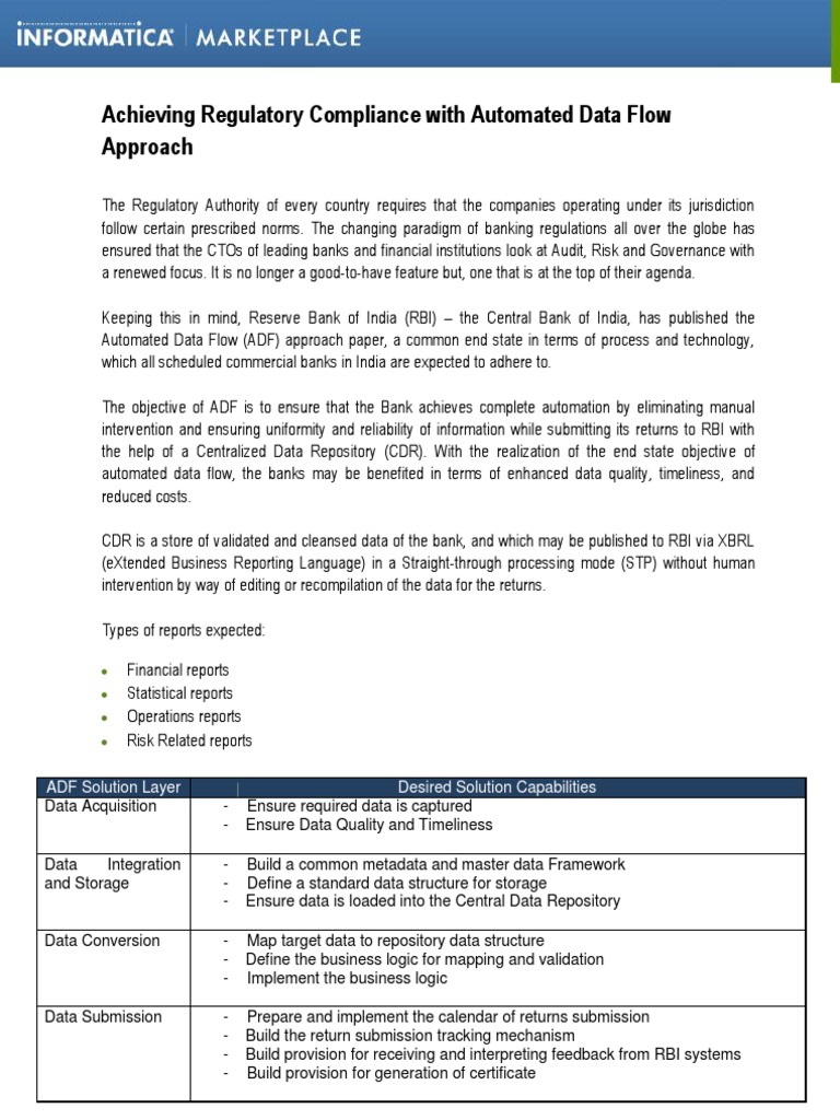Achieving Regulatory Compliance With Automated Data Flow (ADF) PDF
