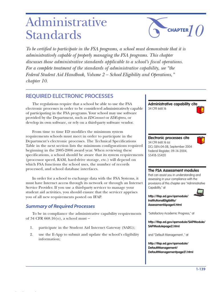 FSA Program Administrative Standards | PDF